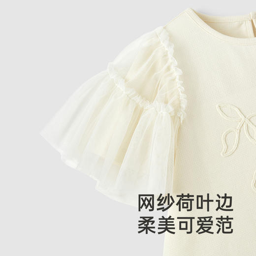 【商场同款】英氏儿童T恤夏季透气休闲女童短袖T恤上衣2025新款 商品图3