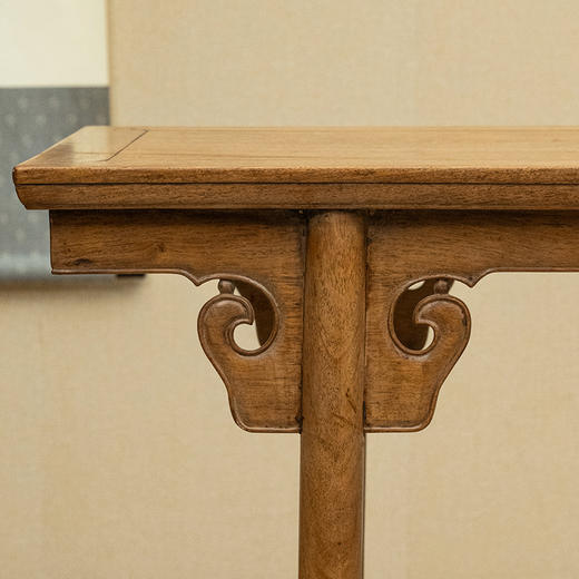 清 黄花梨夹头榫如意云纹平头案 商品图1