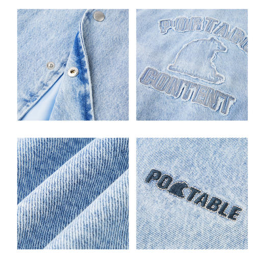 gxg.jeans男装夹克秋季牛仔蓝 棒球夹克JEX12101403 商品图3