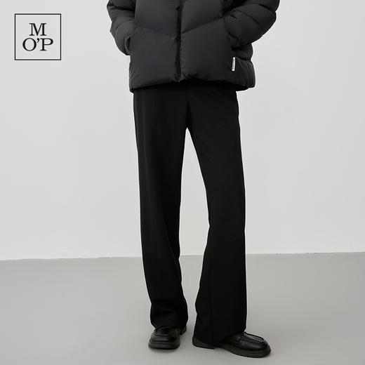 Marc O'Polo/MOP【品牌经典系列】黑色细直筒宽松薄款休闲西裤女 商品图3