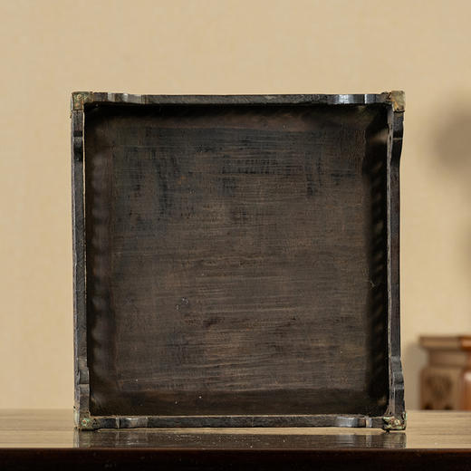 清 红木透雕卷草花卉纹呈盘 商品图3