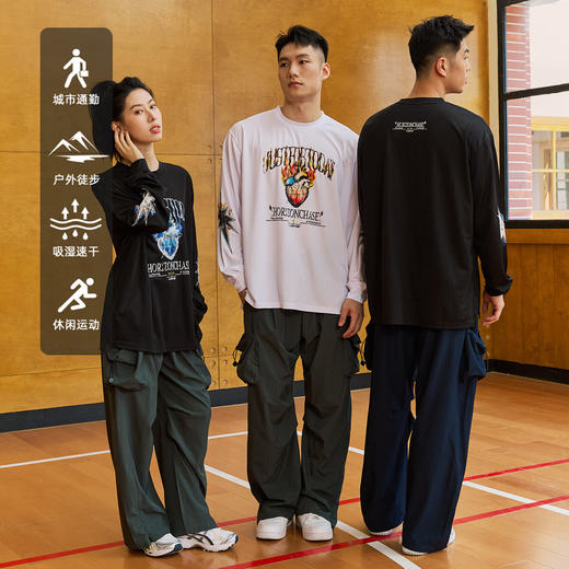 LUSHISI秋冬新款户外徒步吸湿速干轻盈舒适宽松口袋登山长裤徒行 商品图4