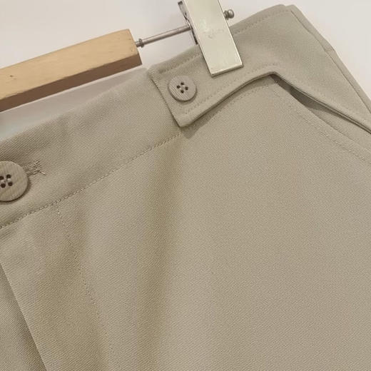 VIVIAN LIU R2425001梅春女装新款斜插兜脚口开叉休闲长裤 商品图2