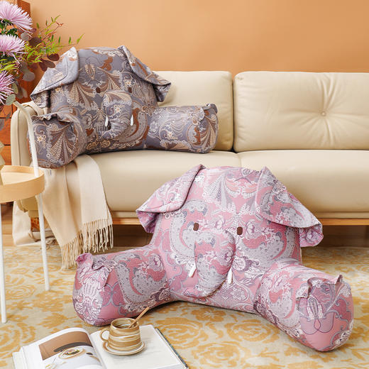 红蓝大象多功能腰靠软包大靠背卧室榻榻米护腰枕沙发飘窗可拆洗 商品图0