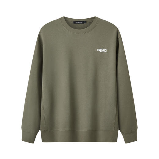 gxgjeans男装  秋季热卖灰绿纯棉后背大印花圆领套头卫衣男 商品图4