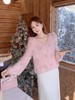 张心子【樱花白茶】仙女慵懒风宽松弹力手工羽毛毛衣 U2411095 商品缩略图1