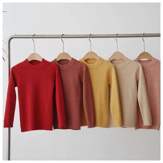 【3-5天发货】【59元/件】45%羊毛儿童羊毛衫打底薄毛衣秋冬季男童女童中大童 商品图1