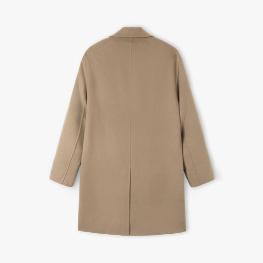 gxg.jeans男装 冬季绵羊毛双面呢卡其色长款毛呢大衣男JD1260622I 商品图1