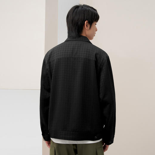 gxg.jeans男装  春季热卖黑色翻领夹克  时尚休闲好搭夹克外套JFD12100271 商品图2