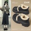 ZHR加绒乐福鞋女2024新款冬季厚绒保暖包跟棉鞋通勤ins厚底单鞋女 商品缩略图1
