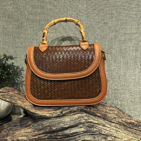 精编竹根手拎包