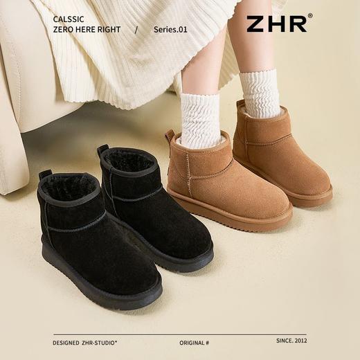 ZHR则则加绒内增高雪地靴厚底防滑女靴冬季新款百搭保暖短筒棉鞋 商品图7