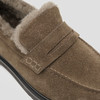 ROMI STUDIO“复古英伦”牛皮反绒加绒驼棕色一脚蹬乐福鞋 23AWS153 商品缩略图3