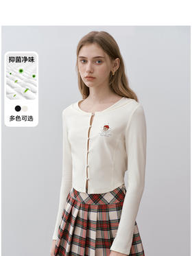 Teenie Weenie小熊卡通长袖T恤女冬季t恤TTLA248C26N