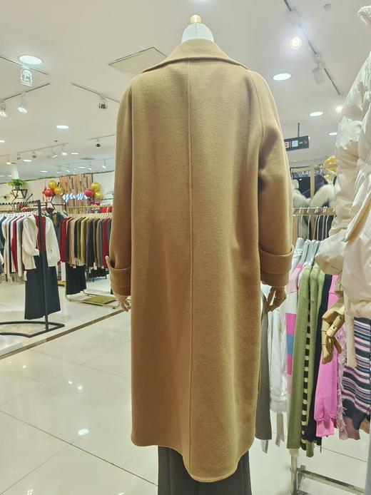 OSONESING双面呢女士中长款绵羊毛大衣 商品图2