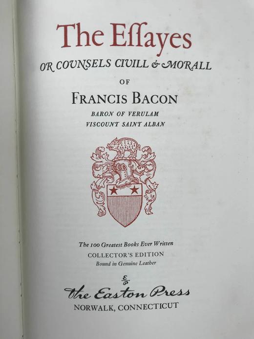 培根随笔集 1幅肖像插图 豪华皮装16开 商品图3