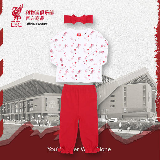【官网同款】利物浦俱乐部 | 婴儿分体服套装卫衣长裤发带组合 商品图0