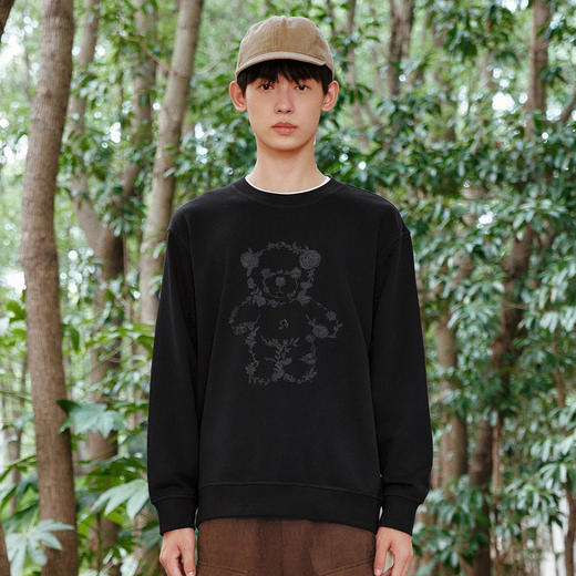 gxg.jeans男装    秋季热卖黑色双色刺绣圆领卫衣J24D13101843 商品图1