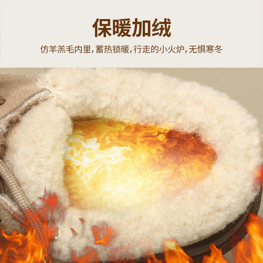 ZHR加绒女鞋2024新款冬季低帮雪地靴叠穿保暖勃肯鞋厚底百搭棉鞋 商品图4