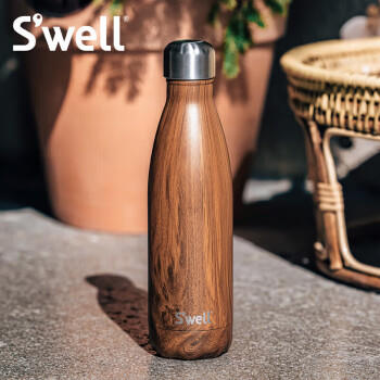 S'WELL保温杯不锈钢保温瓶户外运动保冷水杯男女生礼物 柚木 500ml 商品图0