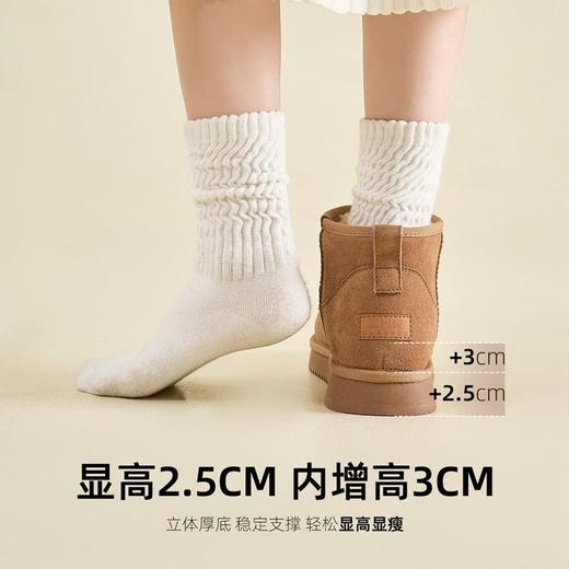 ZHR则则加绒内增高雪地靴厚底防滑女靴冬季新款百搭保暖短筒棉鞋 商品图2