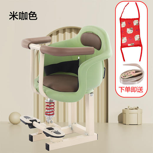 【电动车前置座椅，宝宝舒适出行】电动车儿童座椅 前置宝宝坐椅摩托车 婴儿安全凳子 带娃神器雅迪爱玛-QQ 商品图2