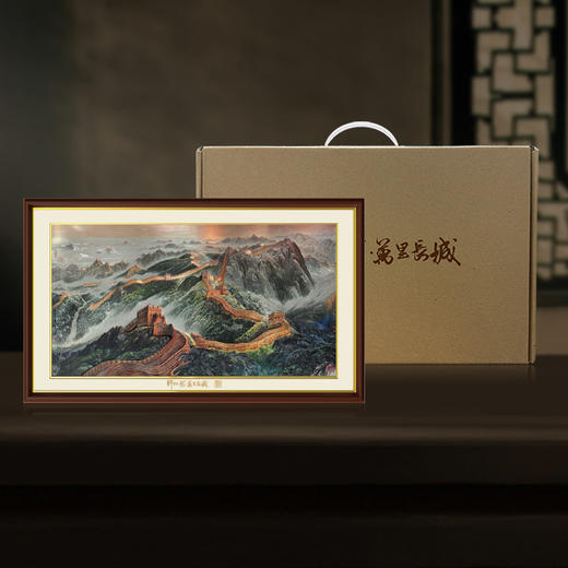 《许仁龙·万里长城》银版画足银999摆件挂画送长辈朋友乔迁礼物 商品图13
