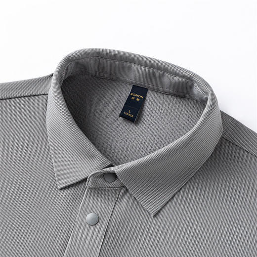 罗蒙男士秋冬保暖经典翻领Polo衫双面磨毛polo衫男长袖t恤男 商品图8