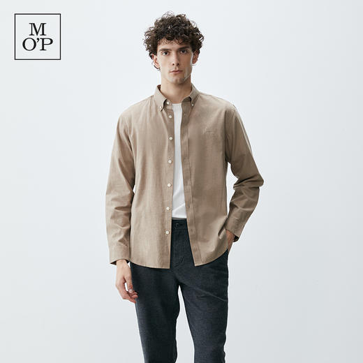 Marc O'Polo/MOP秋季新款经典百搭棉羊毛混纺长袖衬衫男上衣 商品图4