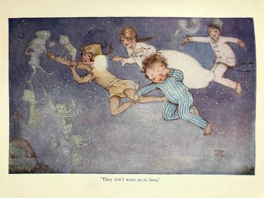 1932年 詹姆斯·巴利《彼得潘与温蒂》 28幅插图 布面精装18开 商品图7