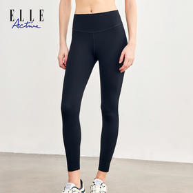 ELLE Active新款瑜伽裤健身高腰打底裤高弹无痕提臀女运动裤紧身