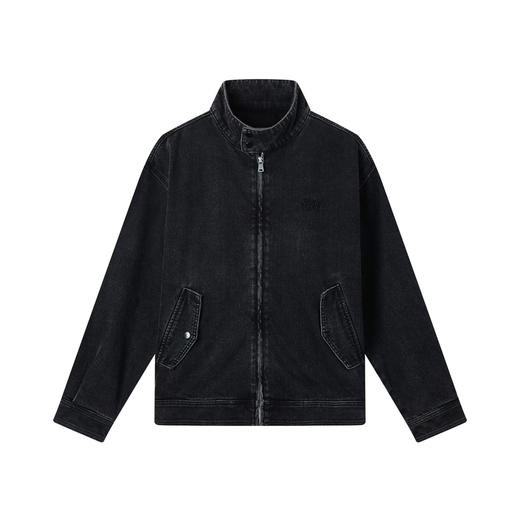 gxg.jeans男装 春季热卖黑色立领拉链设计牛仔夹克JFD1E800171 商品图4