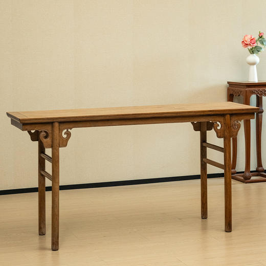 清 黄花梨夹头榫如意云纹平头案 商品图0