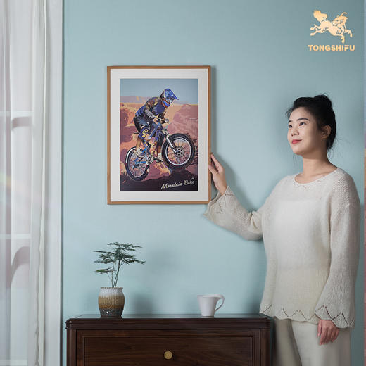 铜师傅 手工錾刻 铜雕画《超越》客厅玄关画沙发背景墙装饰画 商品图4