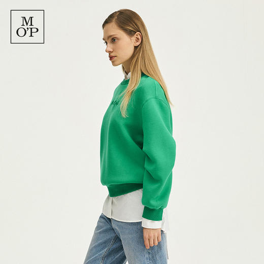 Marc O'Polo/MOP 秋季新款刺绣logo圆领短款宽松套头卫衣女士 商品图4