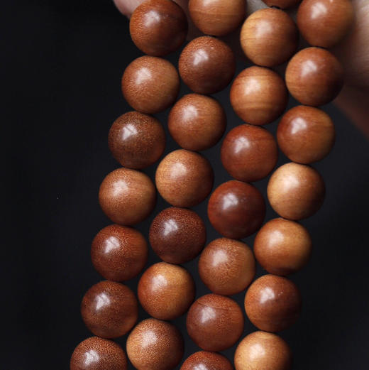 【青山特惠】0.8*108颗沉水级黑肉印度迈索尔正区老山檀手串 L15 商品图6
