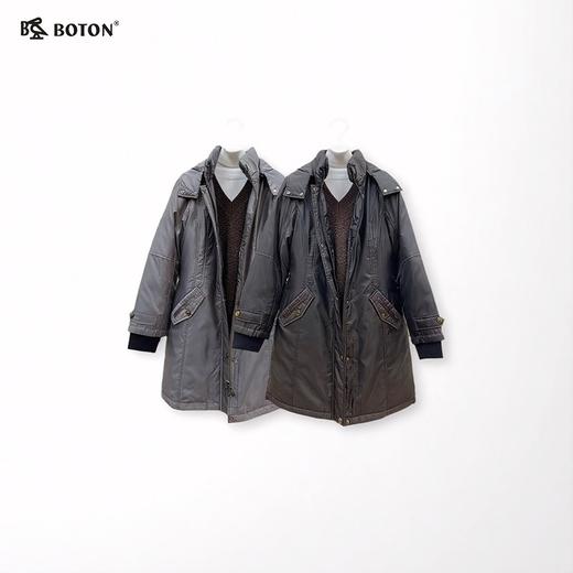 【第2件半价！尾货清仓不退换】波顿女士甩毛甩帽羽绒长褛LJ653 商品图4