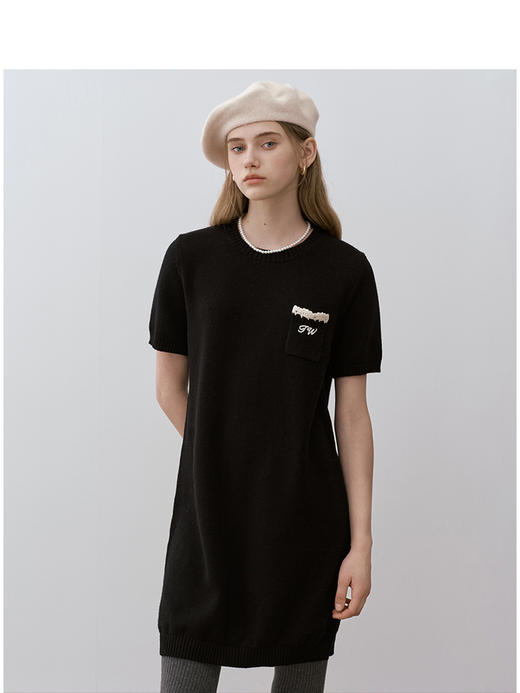 Teenie Weenie小熊字母连衣裙女冬季短裙TTOK248C02N 商品图3