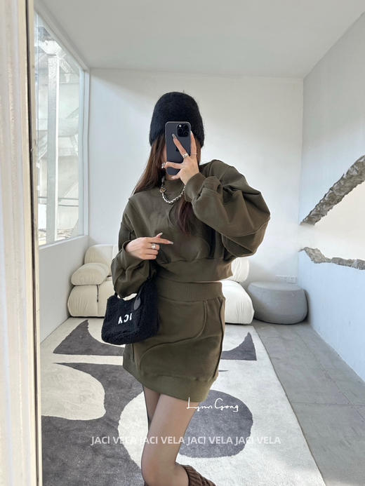 拼接波浪短卫衣 商品图0