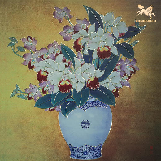 铜师傅 手工錾刻 铜雕画《香满人间》客厅玄关画沙发背景墙装饰画 商品图3
