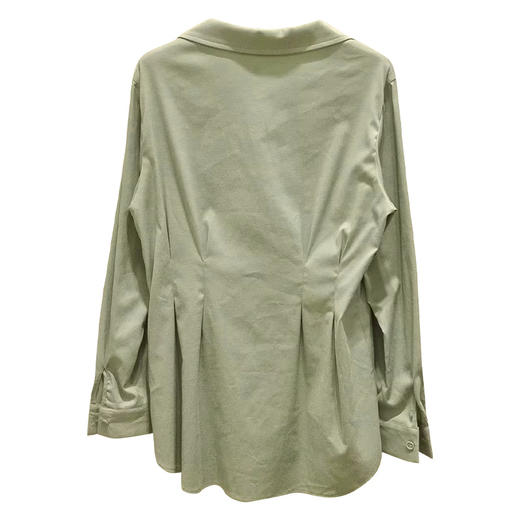 VIVIAN LIU R2443006初秋女装新款翻V领不规则下摆长袖衬衫 商品图1