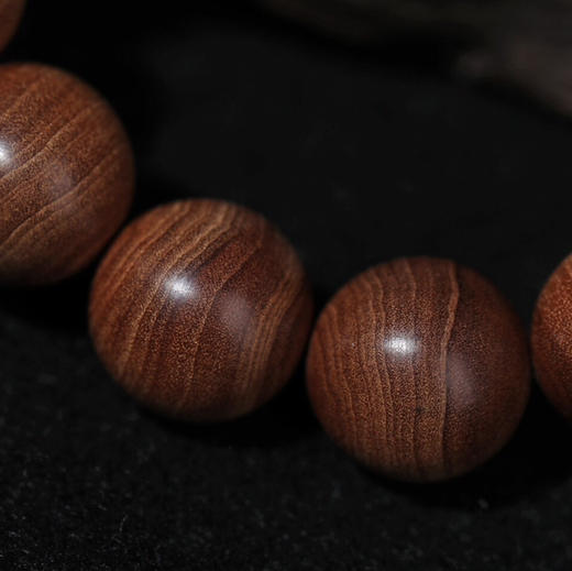 【青山特惠】1.5*15颗沉水级黑肉印度迈索尔正区老山檀 手串 L26 商品图3