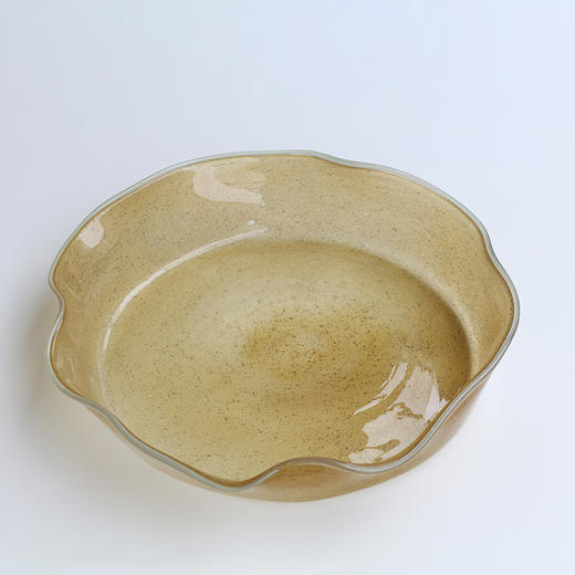 北欧创意轻奢风手工琉璃果盘客厅样板间高档不规则异形零食装饰盘 商品图2