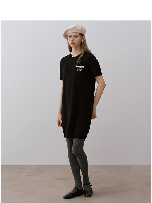 Teenie Weenie小熊字母连衣裙女冬季短裙TTOK248C02N 商品图2