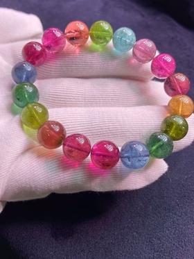11mm单圈彩虹碧玺手串