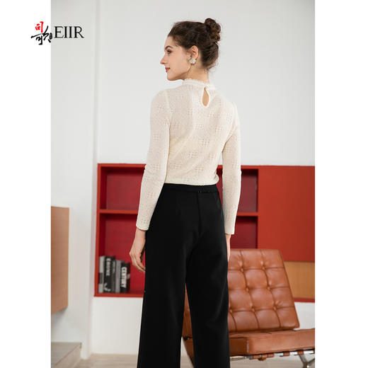 司歌蕾丝百搭打底长袖衫套头上衣弹力T901188X 商品图2