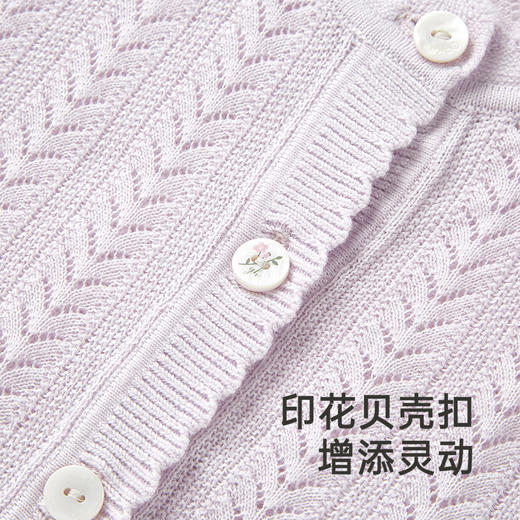 【商场同款】英氏儿童毛衣春长袖女童纯棉针织衫2025新款开衫外套 商品图2
