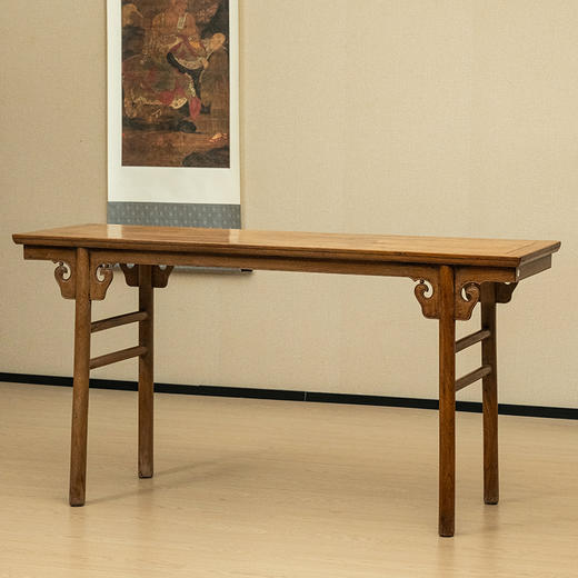 清 黄花梨夹头榫如意云纹平头案 商品图4