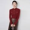 【高货wl】全新升级【铂金会员183/天猫249/差价66】(40847) 洛诗琳秋冬新款高级感精致气质立领玫瑰金扣小香风针织衫 商品缩略图0