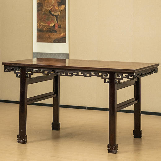 清 红木透雕拐子纹画案 商品图4